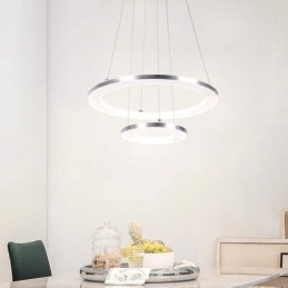 Modern függőlámpa akril 2 gyűrűs lámpa 40+20cm