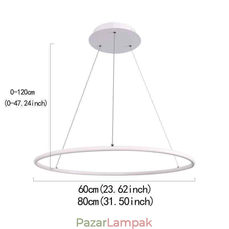 Modern függőlámpa körlámpa 60cm 80cm