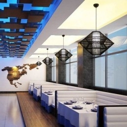 Giroszkóp tervezésű bambusz függőlámpa