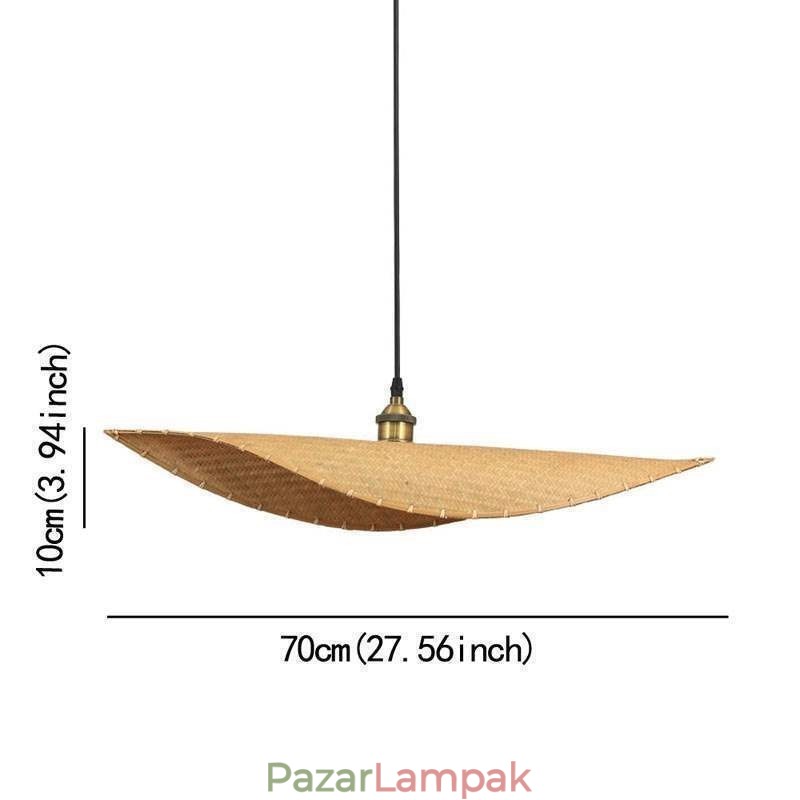 Kreatív Leaf függőlámpa Kortárs bambusz függőlámpa teázó világítás