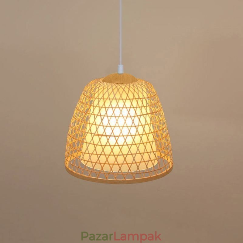 Visual Comfort Dome bambusz függőlámpa