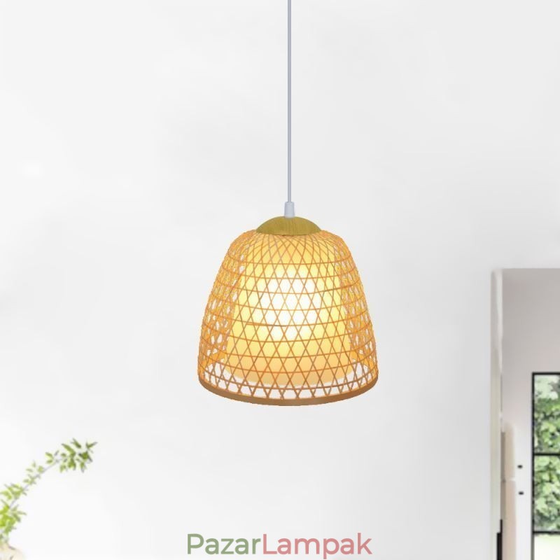 Visual Comfort Dome bambusz függőlámpa
