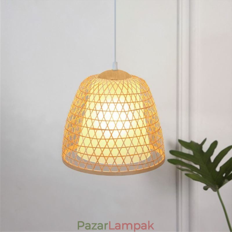 Visual Comfort Dome bambusz függőlámpa