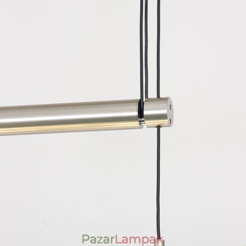 Modern 4 fényű függőlámpa állítható magasságú szövet ernyővel