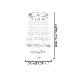 Nordic függőlámpa Kreatív pillangós üvegfüggőlámpa