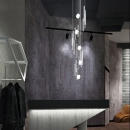 Fürdős függőlámpa Modern, nagyméretű, kristálycsillár függő, duplex lépcsőház