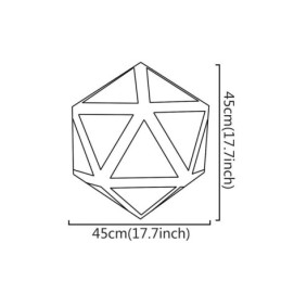Geometrikus függőlámpa gyémánt alakú 3D áttetsző dizájn