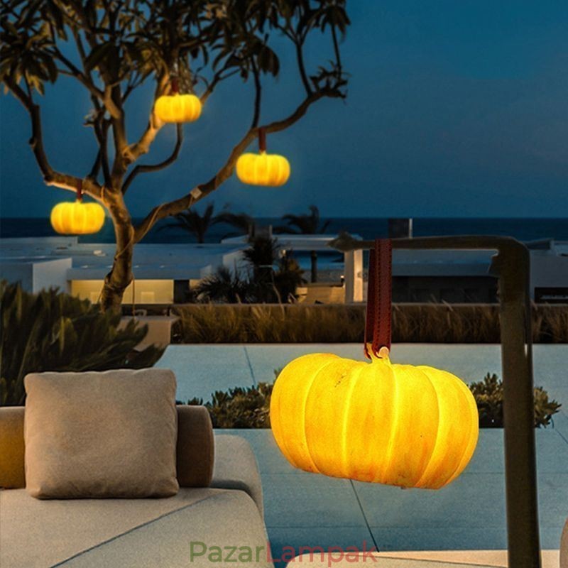 Hordozható Pumpkin Lantern japán retro kültéri hordozható lámpa