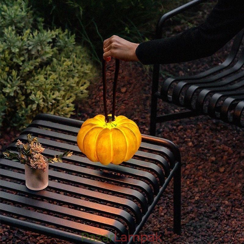 Hordozható Pumpkin Lantern japán retro kültéri hordozható lámpa