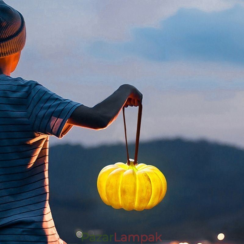 Hordozható Pumpkin Lantern japán retro kültéri hordozható lámpa