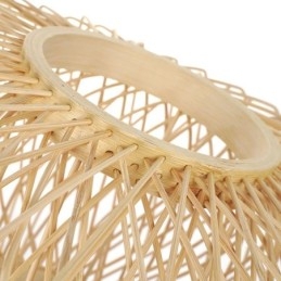 Retro kétrétegű mennyezeti lámpa, kézzel szőtt bambusz lámpaernyős mennyezeti lámpa