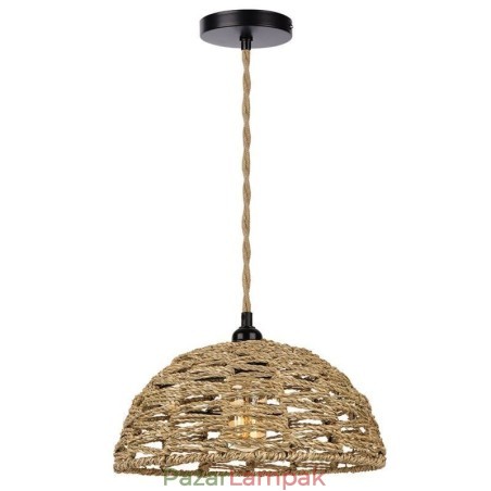 Country Retro Pendant Light kézzel szőtt papír kötél lámpaernyő 30cm