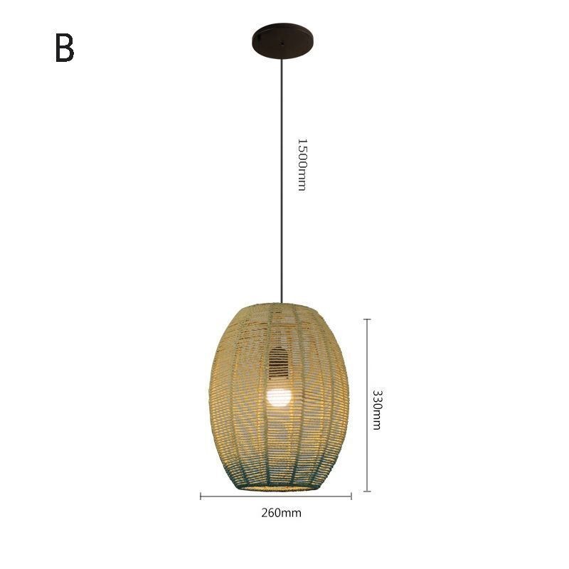 Papírkötél függőlámpa Country Retro gradiens kék mennyezeti lámpa