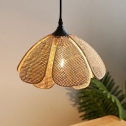 Rattan függőlámpa Retro rattan mennyezeti lámpa