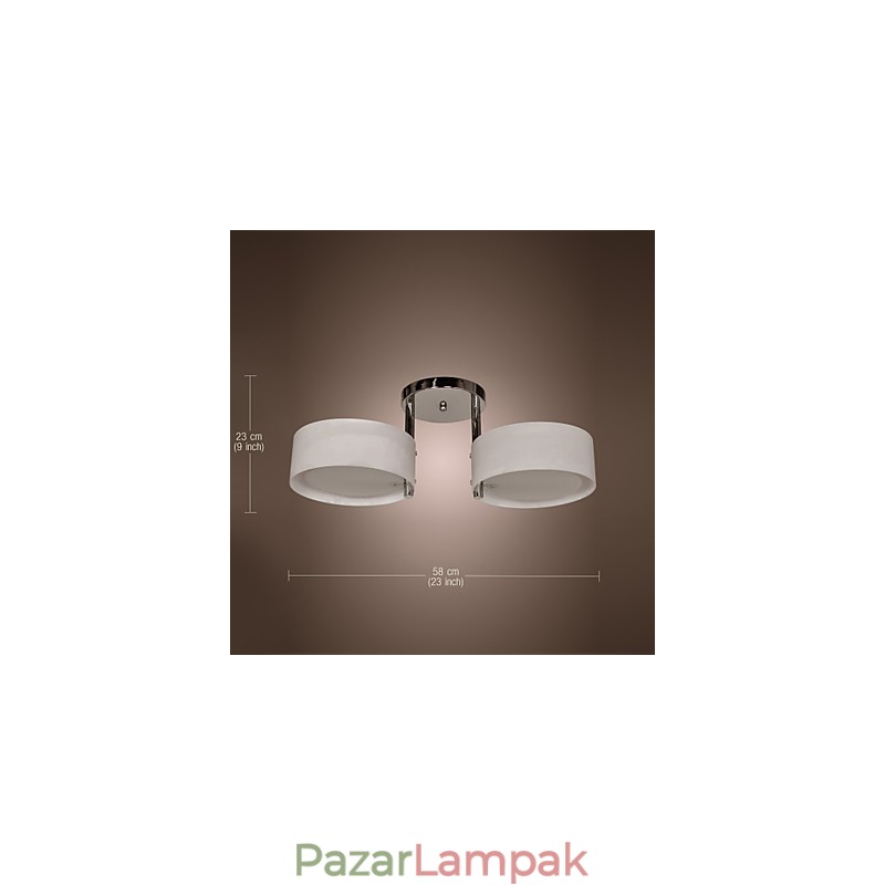 Modern, modern króm fém csillár süllyesztett rögzítés