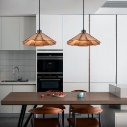 Retro függőlámpa Kreatív fa mennyezeti lámpa