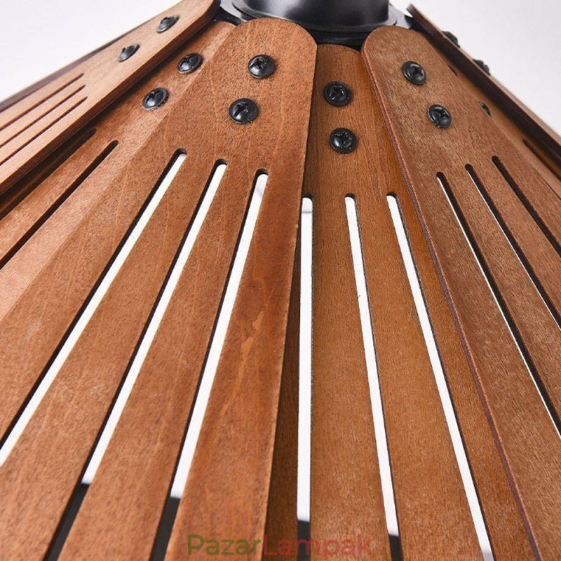 Retro függőlámpa Kreatív fa mennyezeti lámpa