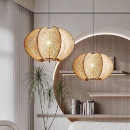 Nordic függőlámpa Retro Wabi Sabi stílusú, kézzel készített tömörfa mennyezeti lámpa