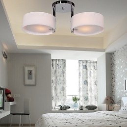 Modern, modern króm fém csillár süllyesztett rögzítés
