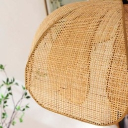 Rattan Petal Pendant Light Wabi Sabi stílusú, kézzel szőtt rattan mennyezeti lámpa