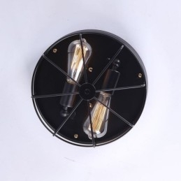 Ipari fém ketreces mennyezeti lámpa, rusztikus süllyesztett lámpatest