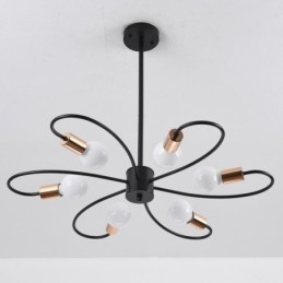 Rusztikus csillár 6 Light Classic Petals mennyezeti függőlámpa