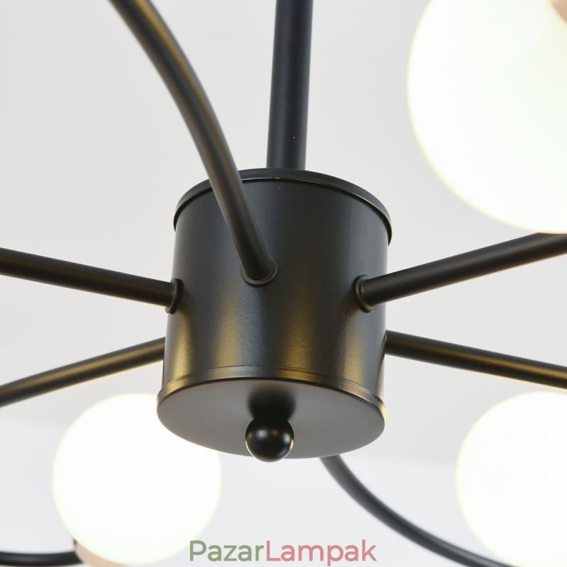 Rusztikus csillár 6 Light Classic Petals mennyezeti függőlámpa