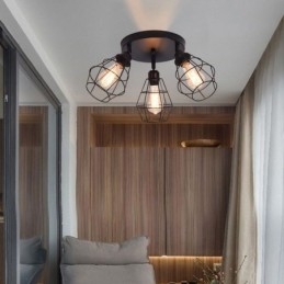 Ipari süllyesztett mennyezeti lámpatest 3 könnyűfém kalitkás mennyezeti lámpa