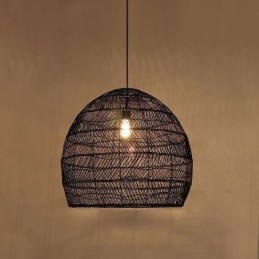 Kézzel szőtt függőlámpa Rattan függőlámpa parasztház