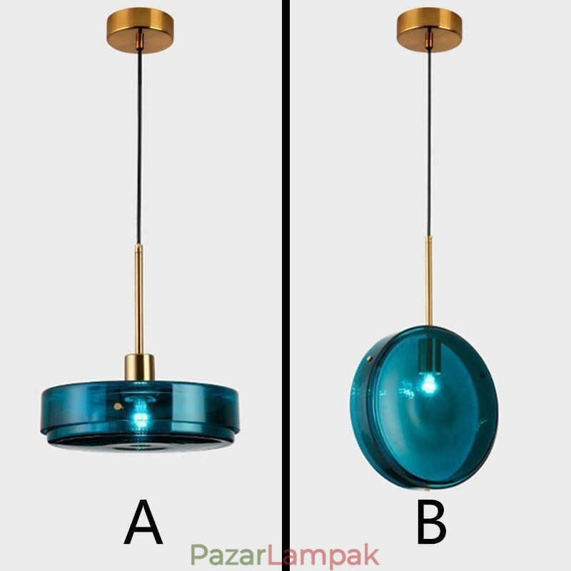 Kerek torta üveg függőlámpa Modern minimalista kovácsoltvas mennyezeti lámpa