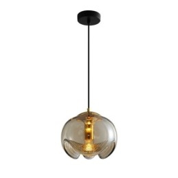 Porzós üvegfüggő lámpa Modern, minimalista kovácsoltvas mennyezeti lámpa