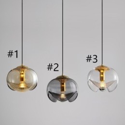 Porzós üvegfüggő lámpa Modern, minimalista kovácsoltvas mennyezeti lámpa