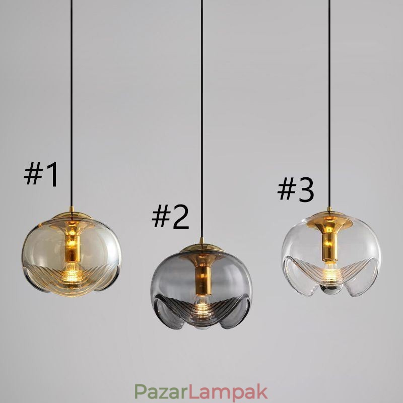 Porzós üvegfüggő lámpa Modern, minimalista kovácsoltvas mennyezeti lámpa