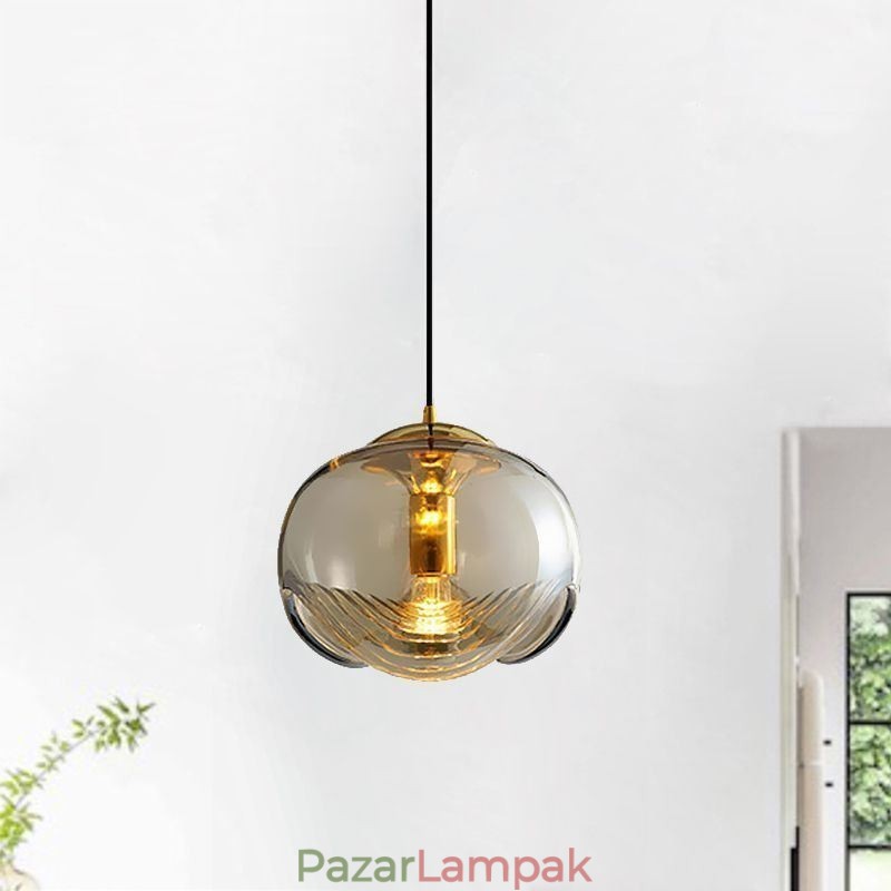 Porzós üvegfüggő lámpa Modern, minimalista kovácsoltvas mennyezeti lámpa
