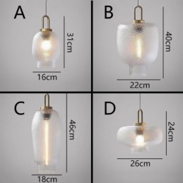 Tetüveg függőlámpa Modern, minimalista kovácsoltvas mennyezeti lámpa
