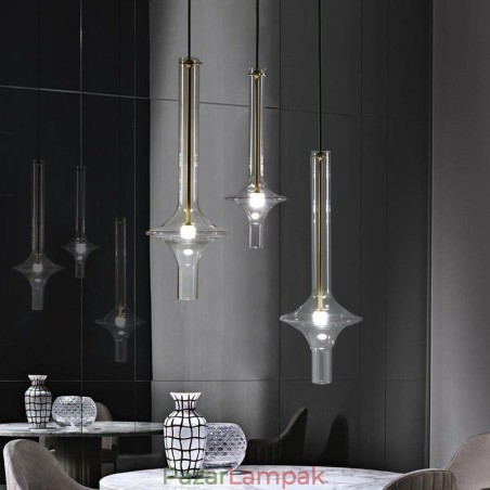 Üvegcső függőlámpa Modern, minimalista kovácsoltvas mennyezeti lámpa Üvegcső függőlámpa Modern, minimalista kovácsoltvas mennyezeti lámpa
