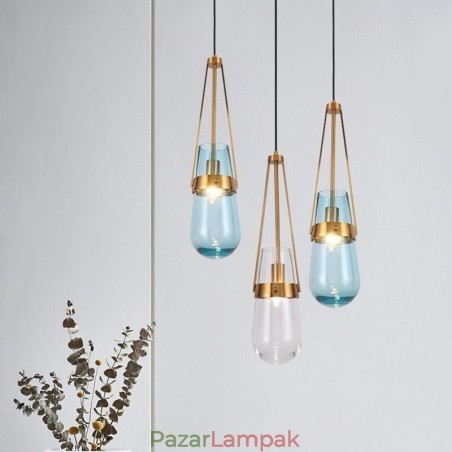 Vízcsepp üveg függőlámpa Modern minimalista kovácsoltvas kis mennyezeti lámpa Vízcsepp üveg függőlámpa Modern minimalista kovácsoltvas kis mennyezeti lámpa