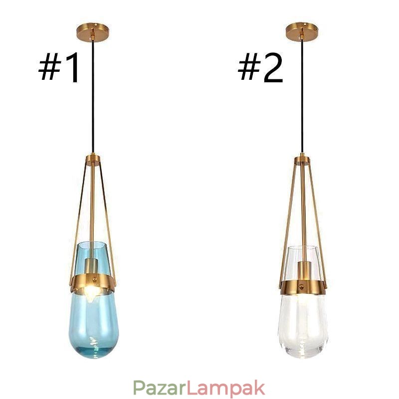 Vízcsepp üveg függőlámpa Modern minimalista kovácsoltvas kis mennyezeti lámpa