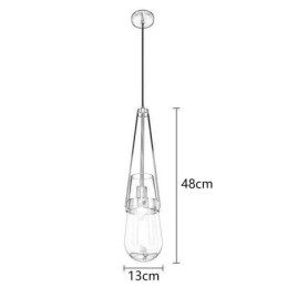 Vízcsepp üveg függőlámpa Modern minimalista kovácsoltvas kis mennyezeti lámpa