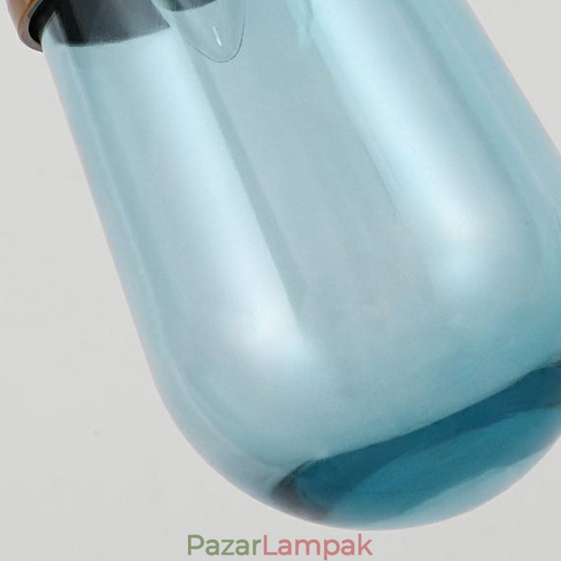 Vízcsepp üveg függőlámpa Modern minimalista kovácsoltvas kis mennyezeti lámpa