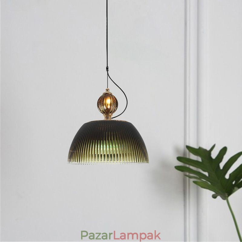 Redős szoknya üveg függesztőlámpa Modern minimalista kovácsoltvas kis mennyezeti lámpa
