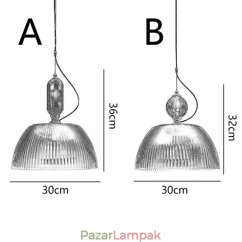Redős szoknya üveg függesztőlámpa Modern minimalista kovácsoltvas kis mennyezeti lámpa