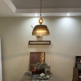 Redős szoknya üveg függesztőlámpa Modern minimalista kovácsoltvas kis mennyezeti lámpa