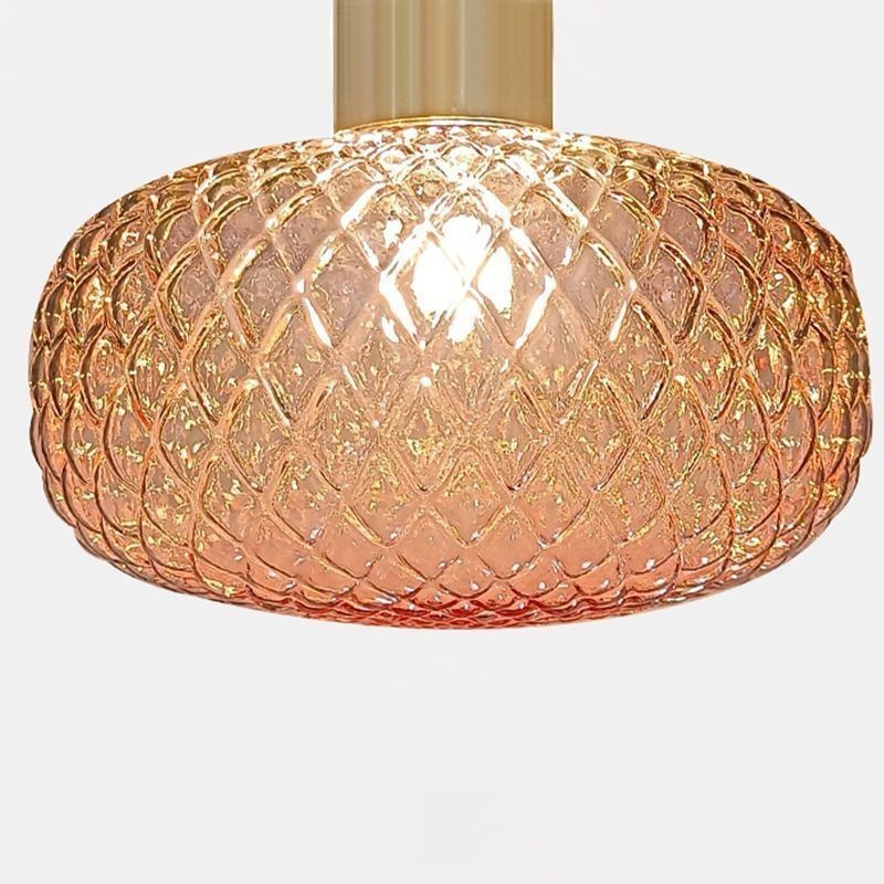 Rács üveg függesztőlámpa Modern vas egyszerű mennyezeti lámpa