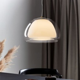 Függeszték Modern egyszerű átlátszó üvegpuding mennyezeti lámpa