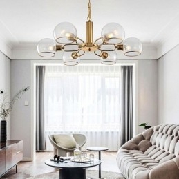 Üveg függőlámpa Modern, minimalista kovácsoltvas mennyezeti lámpa