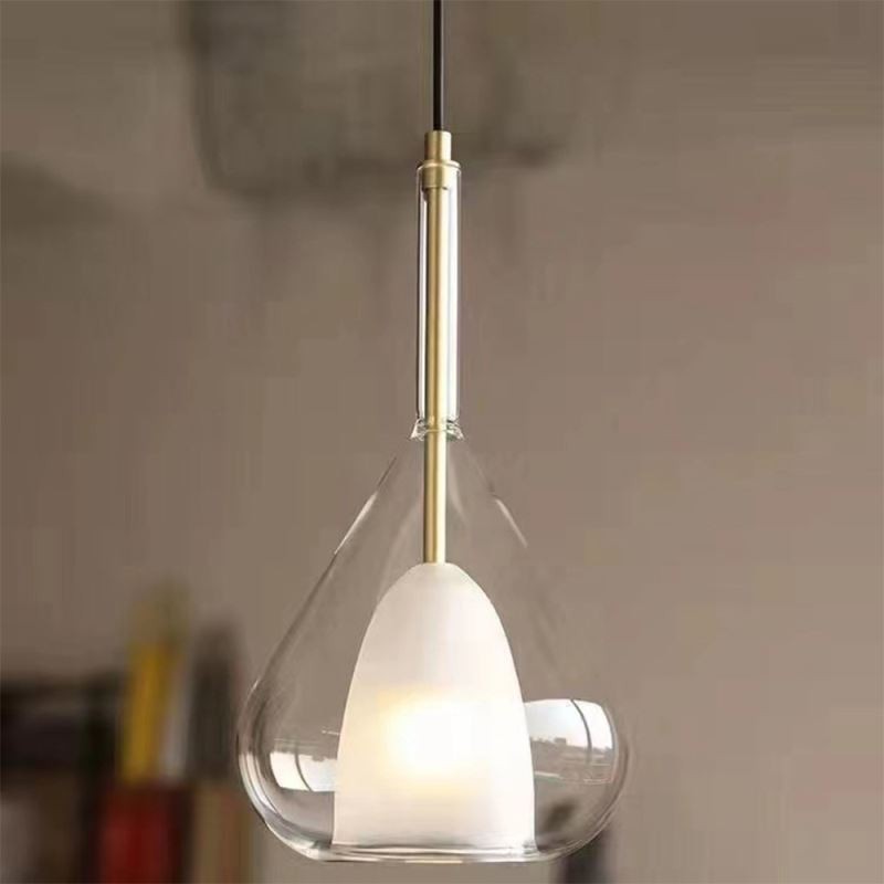 Függeszték Modern minimalista dupla üveg mennyezeti lámpák