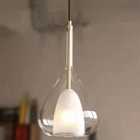 Függeszték Modern minimalista dupla üveg mennyezeti lámpák Függeszték Modern minimalista dupla üveg mennyezeti lámpák