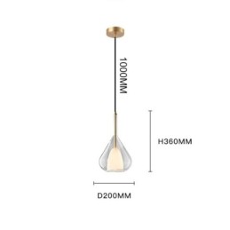 Függeszték Modern minimalista dupla üveg mennyezeti lámpák