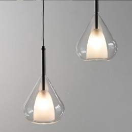 Függeszték Modern minimalista dupla üveg mennyezeti lámpák